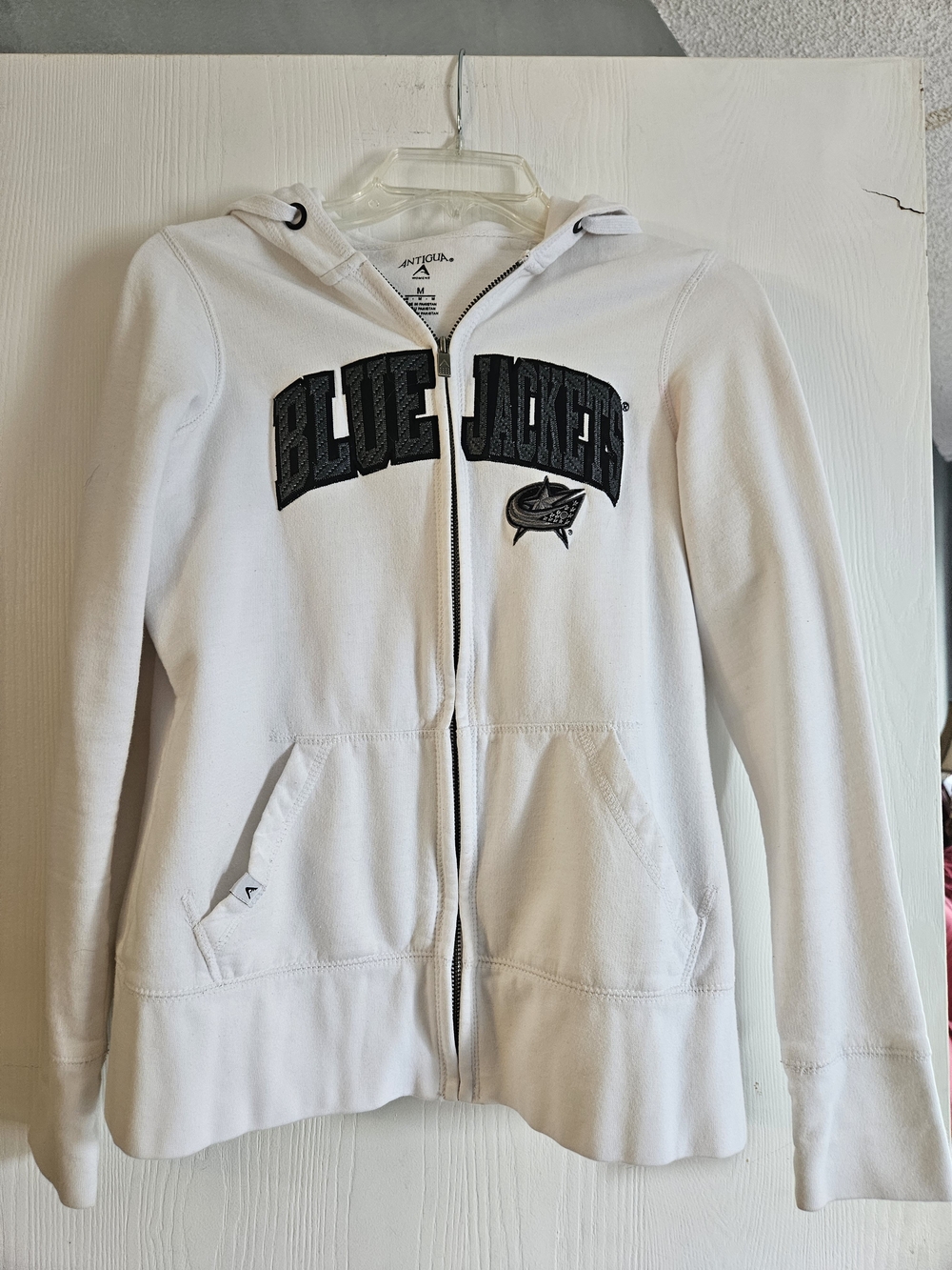 Antigua White Blue Jackets Full-Zip Hoodie